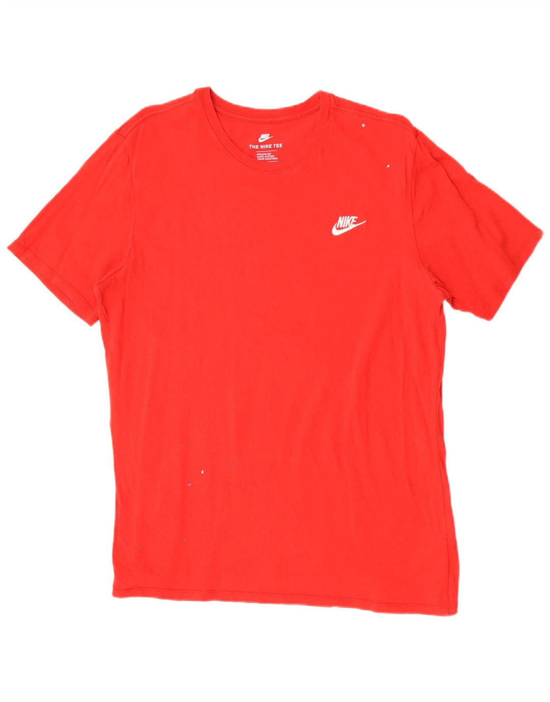 Velika crvena pamučna muška majica atletskog kroja Nike