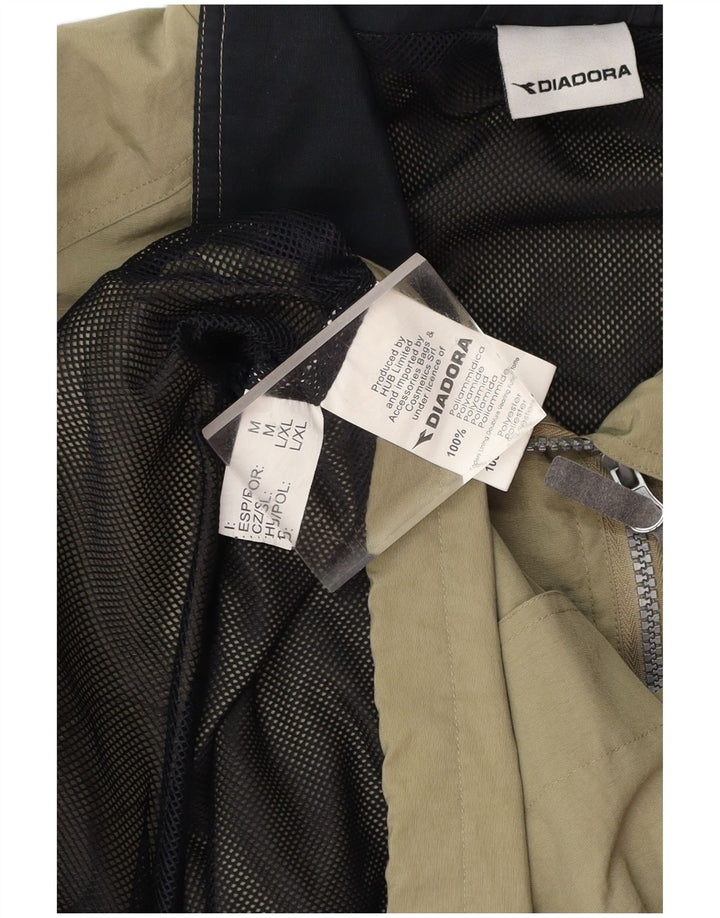 DIADORA Muška široka kišna jakna s kapuljačom UK 38 Srednji kaki poliamid