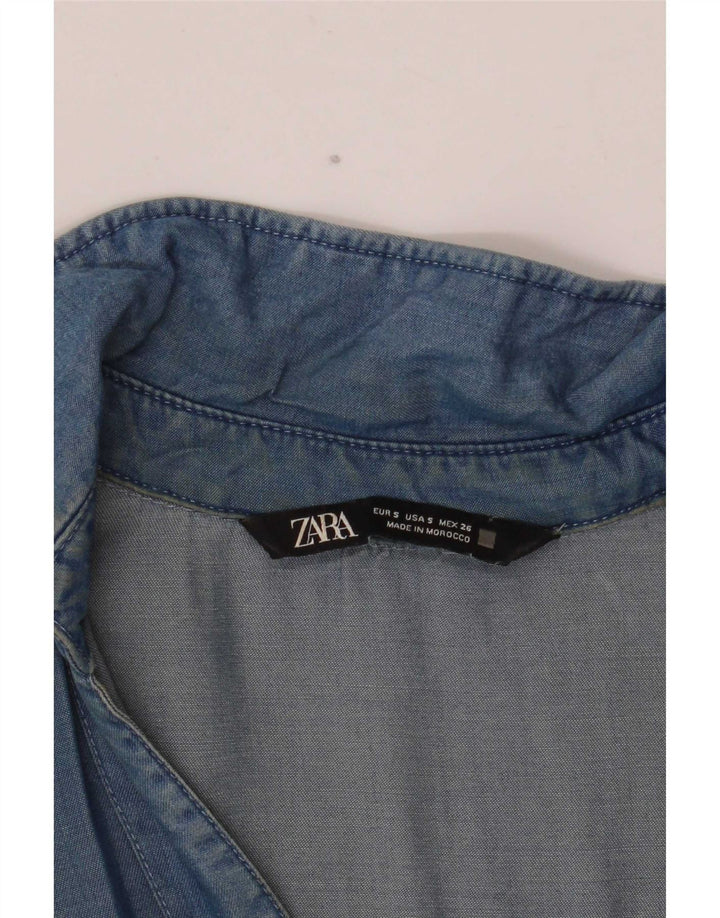 Zara ženska prevelika košulja UK 10 Small Blue