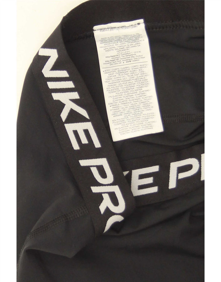 Nike ženske grafičke tajice UK 14 velike crne poliesterske