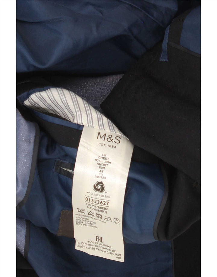 Marks & Spencer muška jakna sa 2 gumba UK 38 srednje tamnoplava vuna