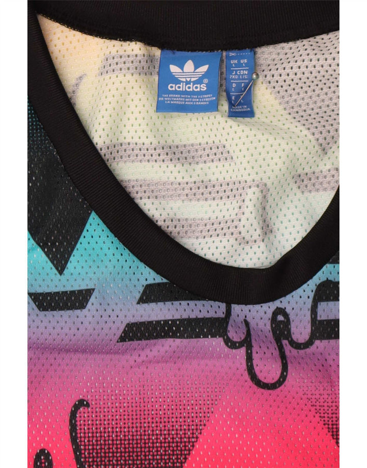 Adidas muški prsluk s apstraktnim uzorkom, veliki višebojni poliester