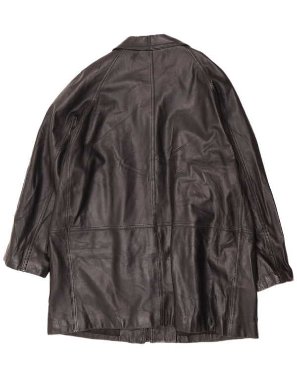 Vintage muški kožni kaput UK 42 XL crni