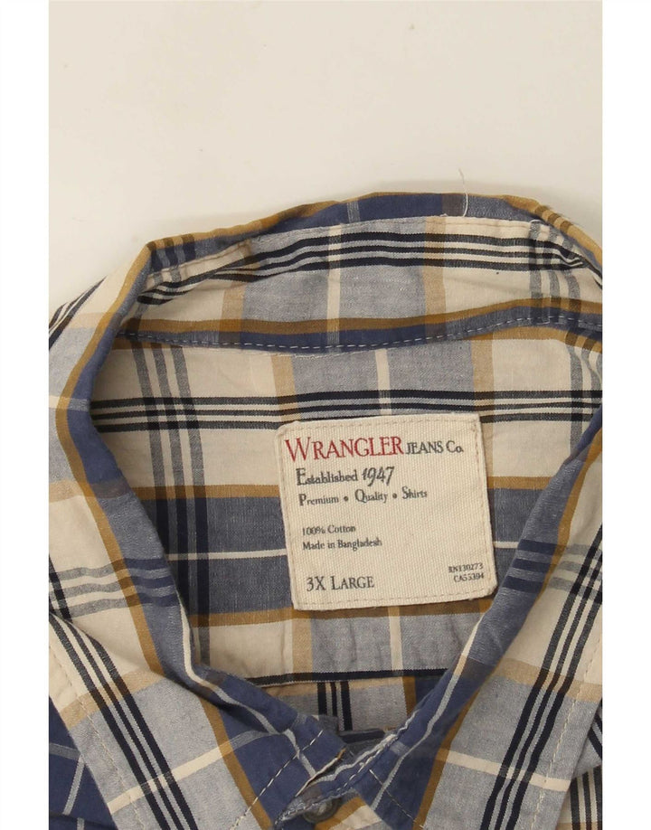 Wrangler muška košulja 3XL tamnoplava karirana pamuk