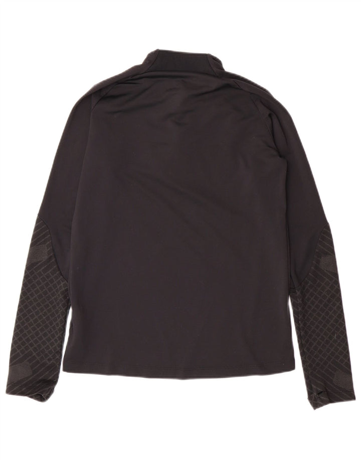 NIKE Boys Dri Fit Slim Fit Pullover Top Trenirka 12-13 Years Large Black