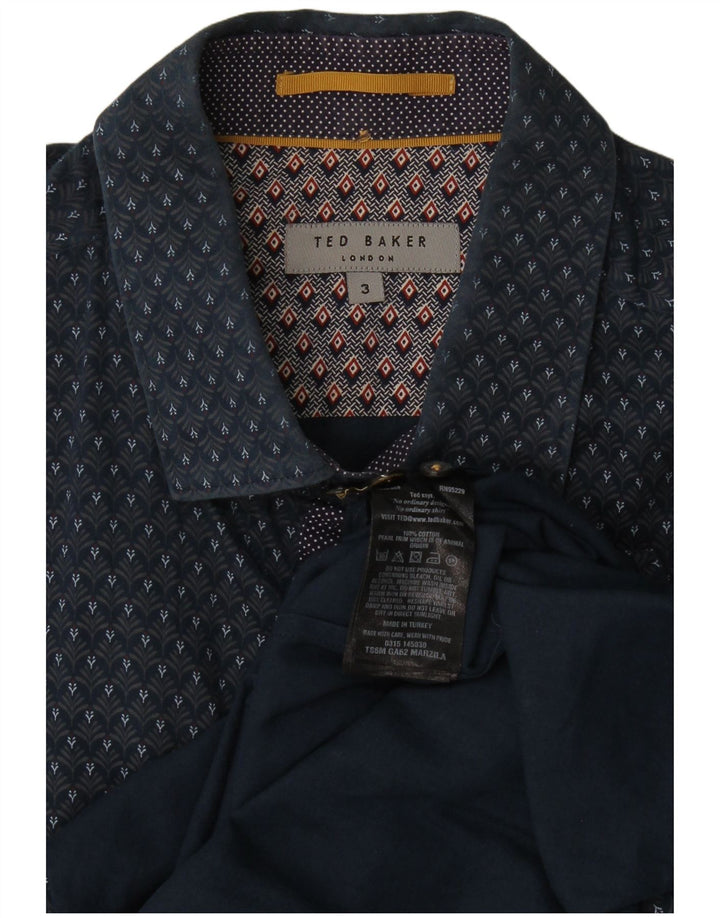 Ted Baker muška košulja veličina 3, srednje tamnoplavi cvjetni pamuk