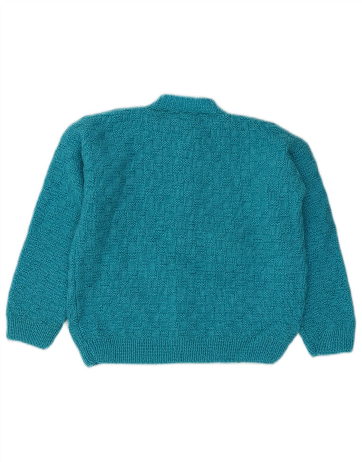 VINTAGE Boys Cardigan Sweater 7-8 Years Blue
