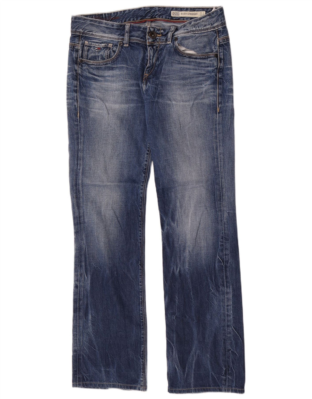Tommy Hilfiger ženske Ruby ravne traperice W30 L32 plavi pamuk