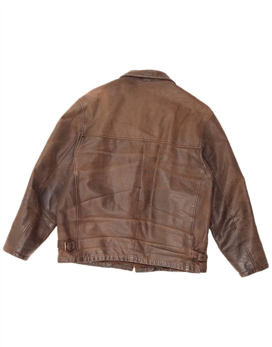 VINTAGE muška kožna jakna UK 36 Mala smeđa koža