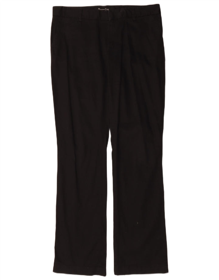 Massimo Dutti ženske chino hlače s bootcut W34 L32 crni pamuk
