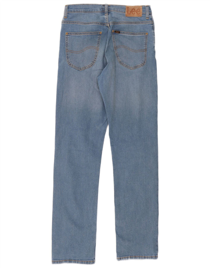Lee Mens Brooklyn Straight Jeans W30 L32 Plavi pamuk