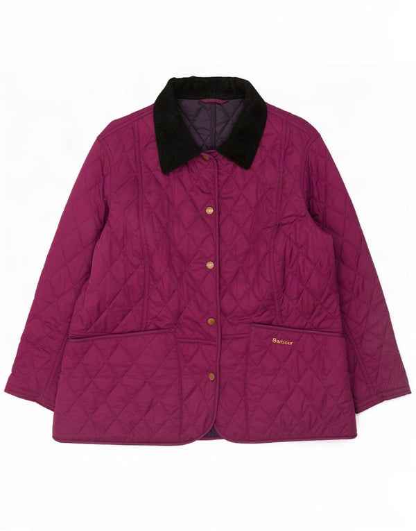 Barbour ženska prošivena jakna UK 16 Large Purple Colourblock Polyamide