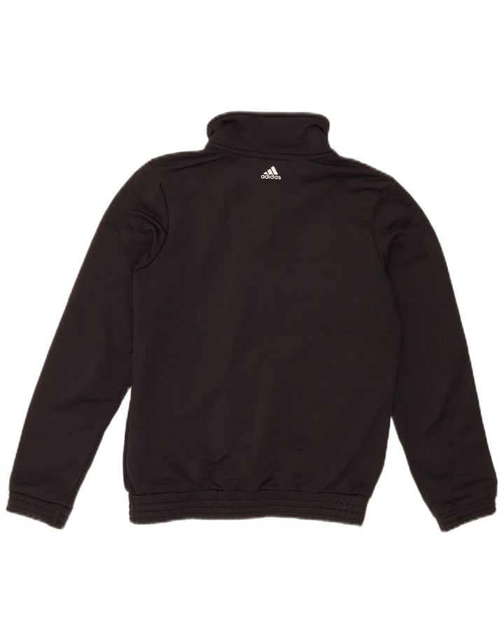 Gornja jakna od trenirke Adidas za djevojčice 9-10 godina, crni poliester