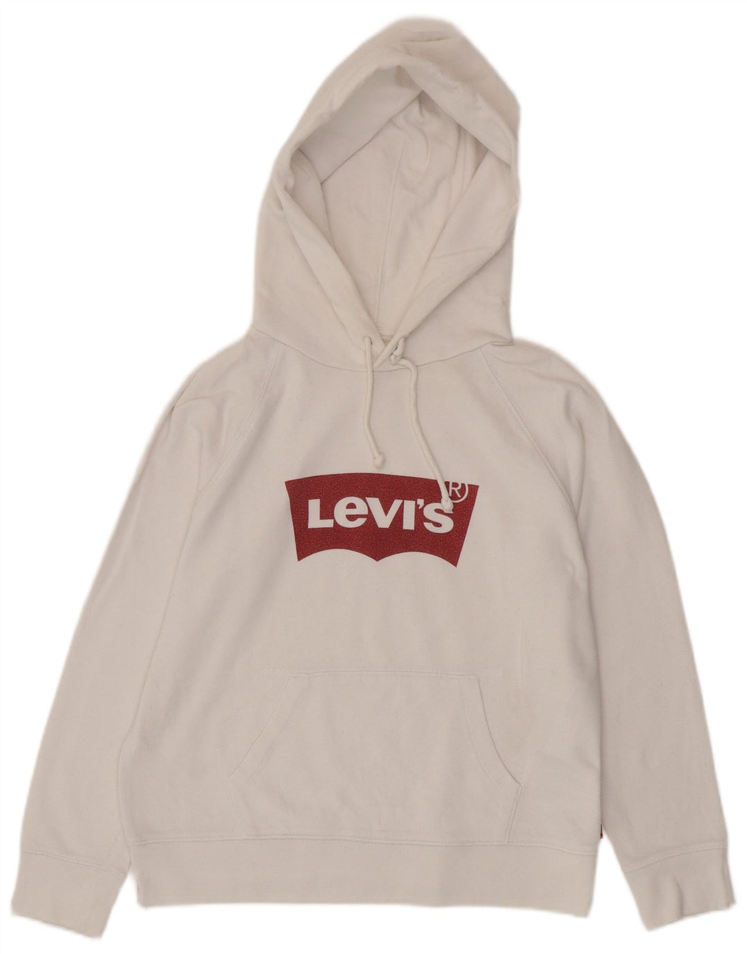 LEVI'S Ženska majica s kapuljačom s grafičkim motivima UK 14 Srednje bijeli pamuk