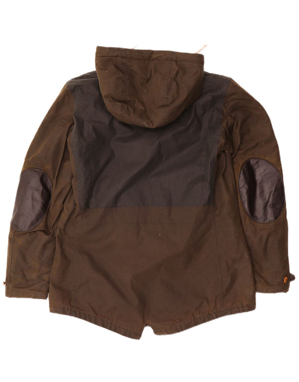 Barbour muška jakna od voštanog pamuka s kapuljačom UK 40 Large Brown