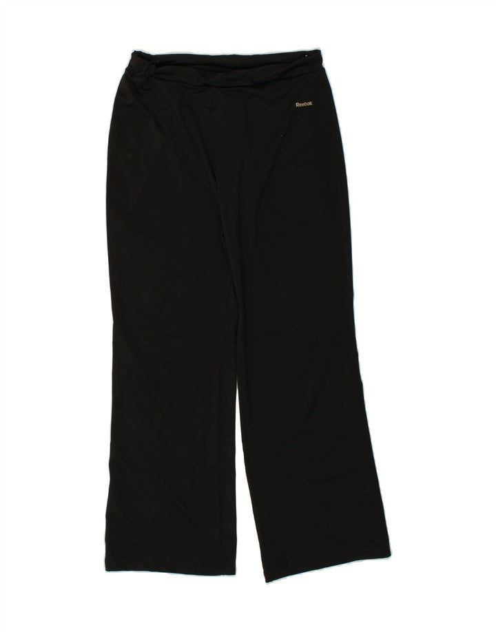 REEBOK Womens Tracksuit Trousers UK 14 Large Black Polyester Vintage Reebok and Second-Hand Reebok from Messina Hembry 