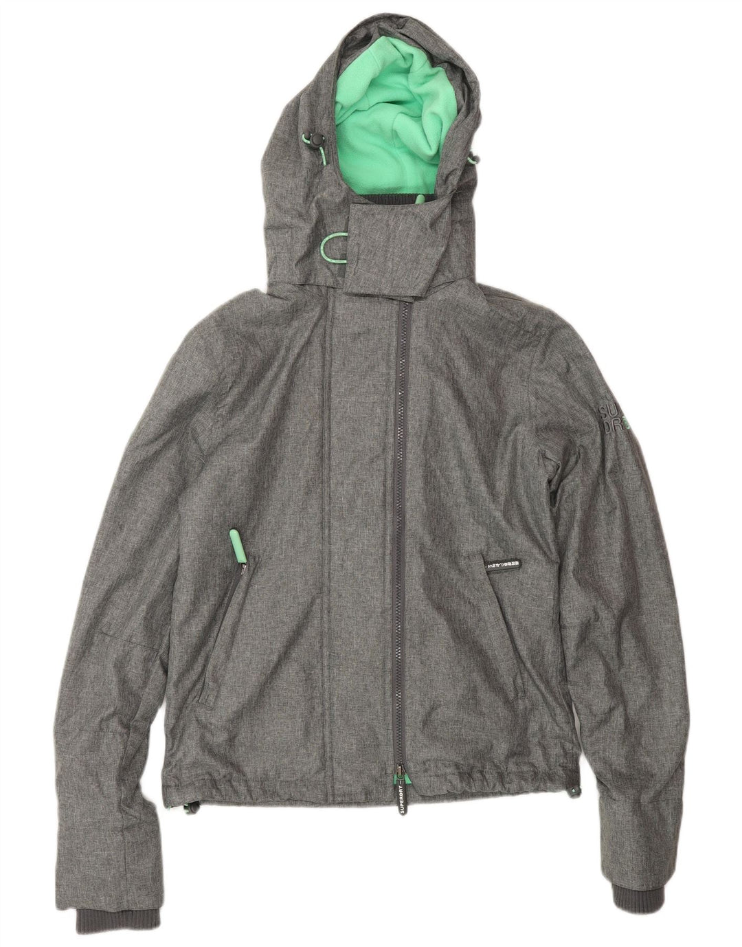SUPERDRY ženska jakna s grafičkom vjetrovkom UK 8 mala siva