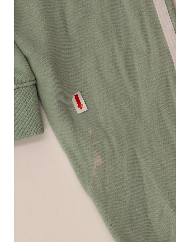 ADIDAS ženski kratki kratki džemper s kapuljačom UK 8 Mali zeleni pamuk