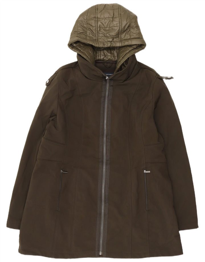 French Connection ženski vojni kaput s kapuljačom UK 18 XL kaki poliester