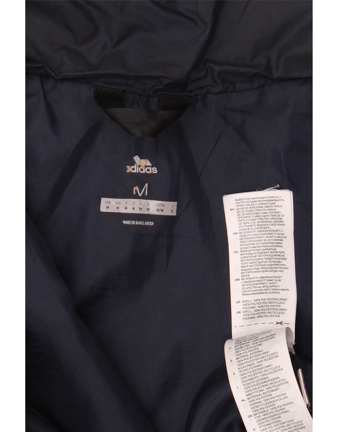Adidas muška podstavljena jakna UK 38 Medium tamnoplavi poliester
