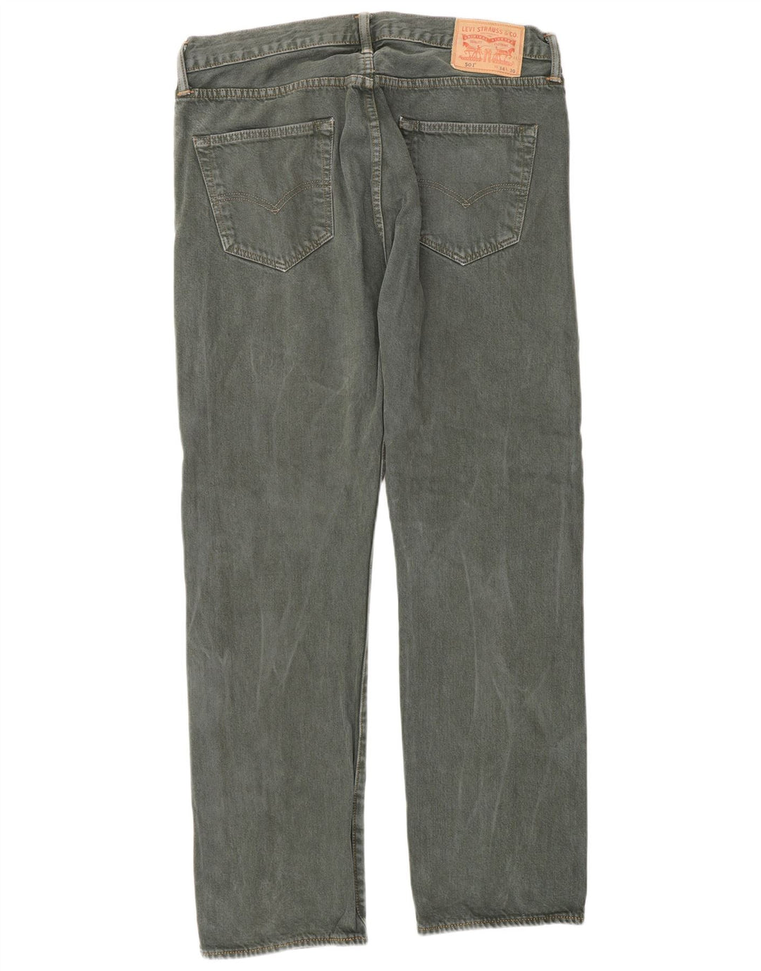 Levi's muške 501 ravne traperice W34 L30 sivi pamuk
