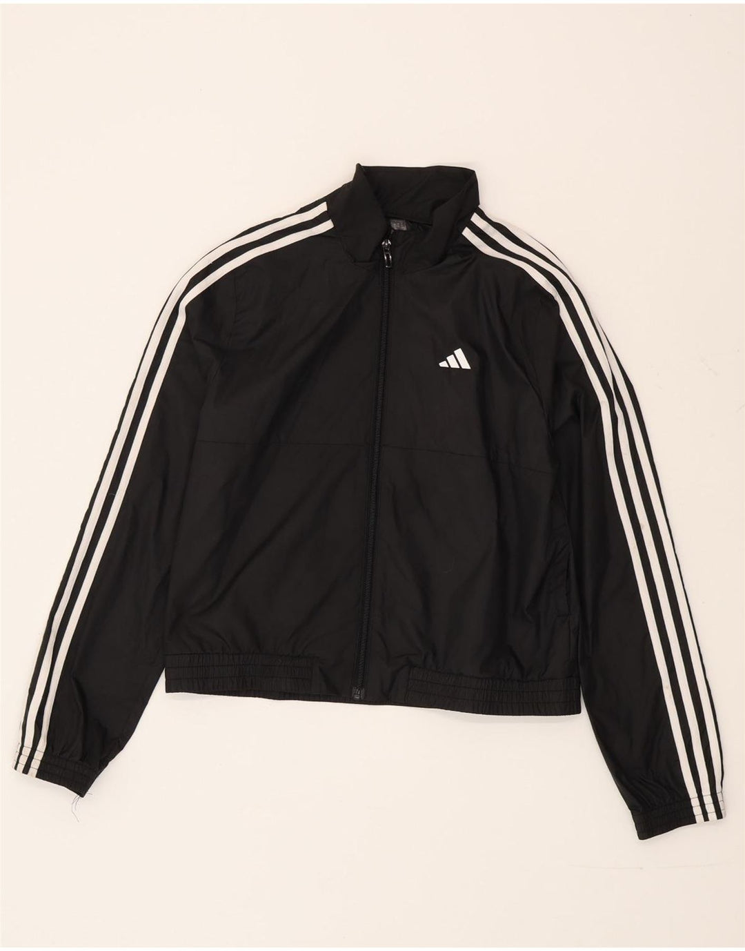Gornja jakna od trenirke Adidas za djevojčice 14-15 godina, crni poliester
