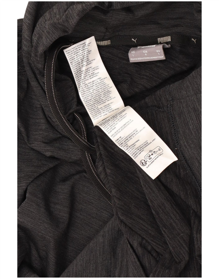 Puma muška majica s kapuljačom Veliki crni poliester