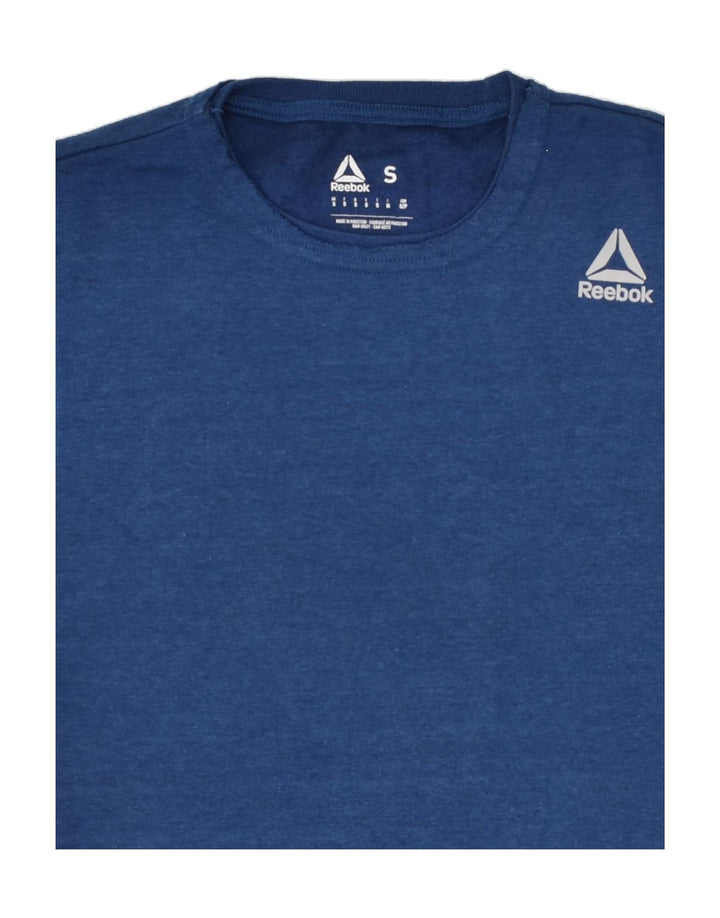 REEBOK Mens Sweatshirt Jumper Small Navy Blue Cotton Vintage Reebok and Second-Hand Reebok from Messina Hembry 