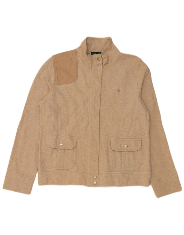 Ralph Lauren ženska bomber jakna UK 16 Large Beige Colourblock Pamuk