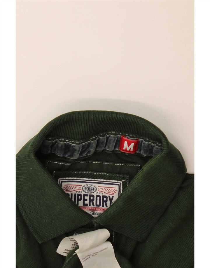 Superdry muška polo majica Srednje zeleni pamuk