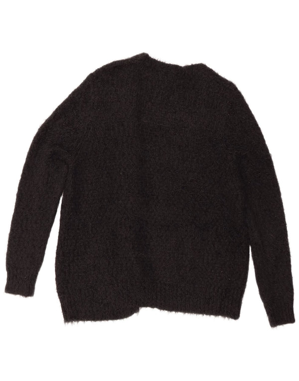 Topshop ženski džemper opuštenog kroja UK 10 Mali crni poliester