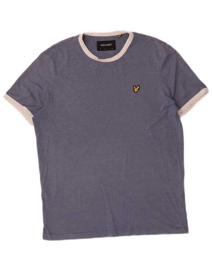 Gornji dio muške majice Lyle & Scott srednje plavi poliester