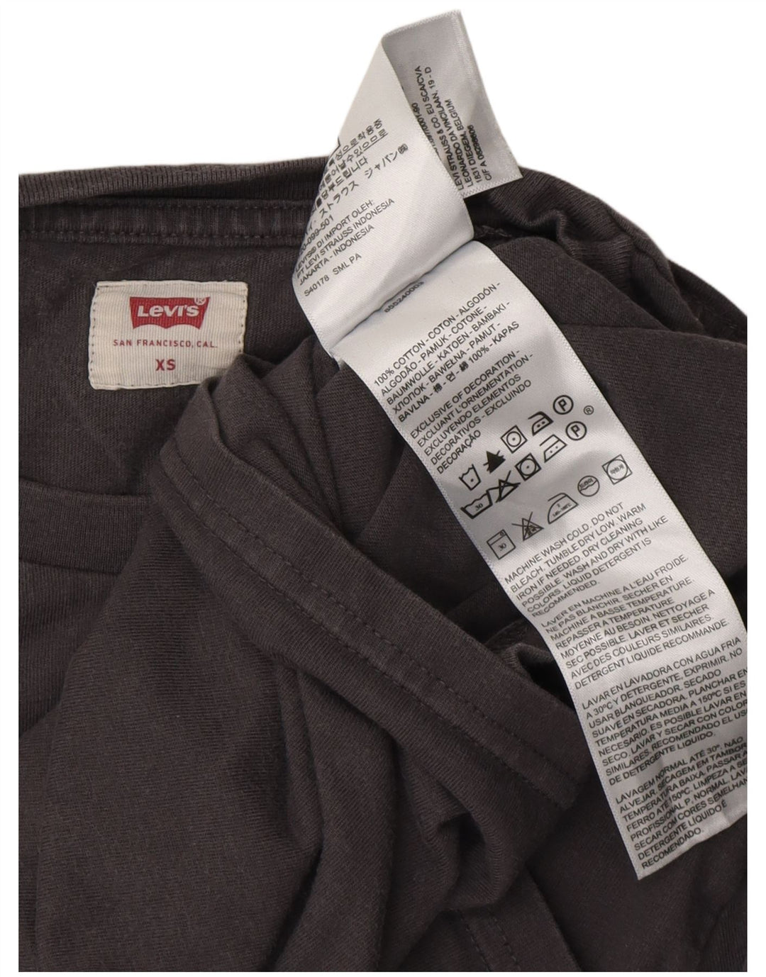 LEVI'S ženska majica dugih rukava UK 6 XS sivi pamuk