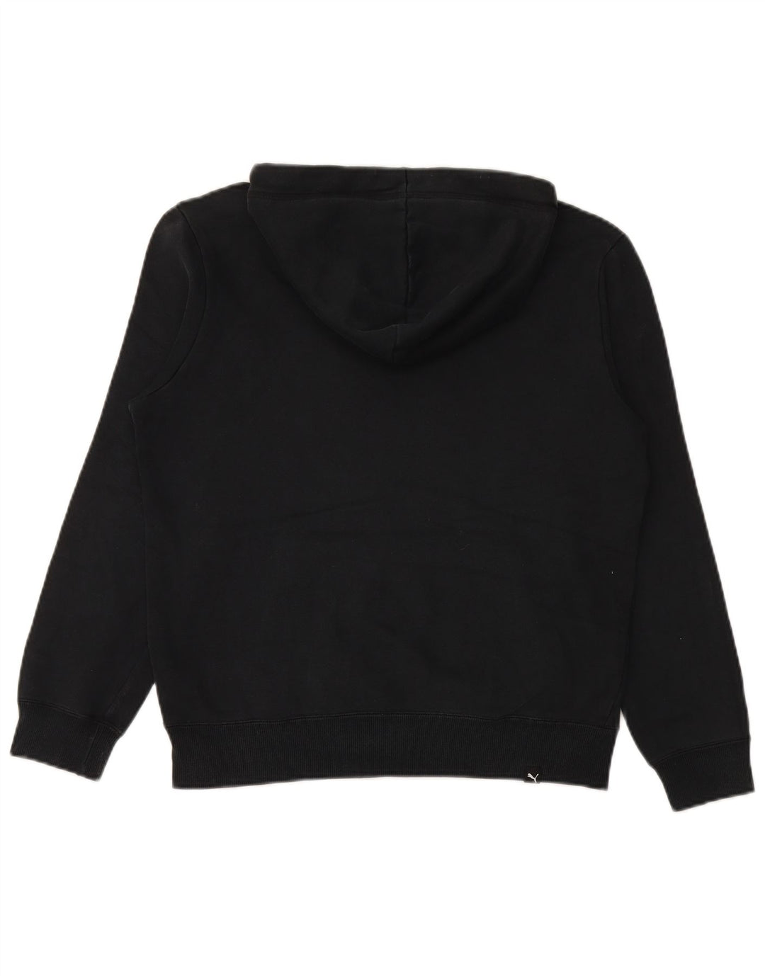 PUMA muška majica s kapuljačom s kapuljačom, mali crni pamuk