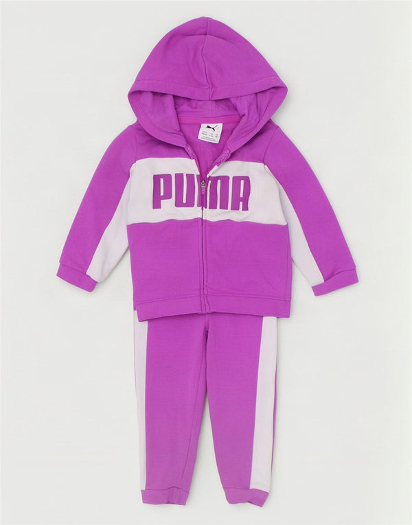 Puma trenirka za djevojčice Graphic Full 9-12 mjeseci ljubičaste boje