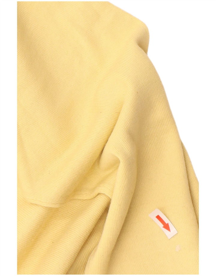 Vintage muški džemper s V-izrezom od velike žute djevičanske vune