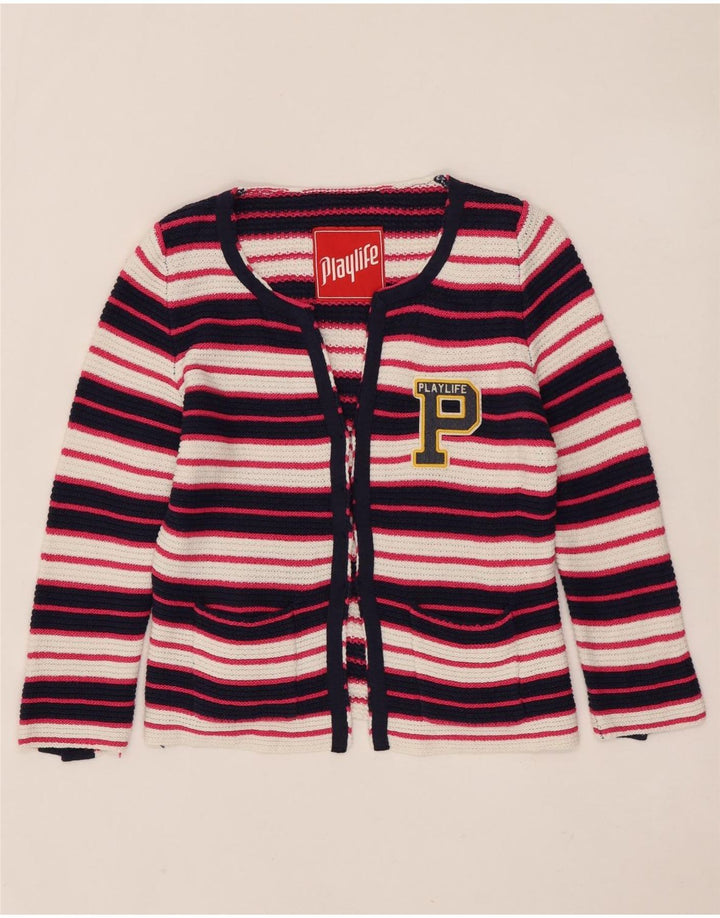 Playlife ženski kratki kardigan džemper UK 14 Veliki, višebojni