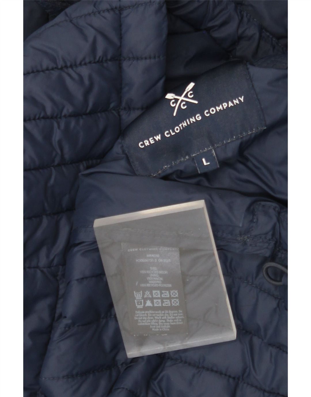 J. CREW Muška podstavljena jakna s kapuljačom UK 40 Large tamnoplavi najlon