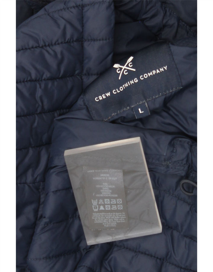 J. CREW Muška podstavljena jakna s kapuljačom UK 40 Large tamnoplavi najlon