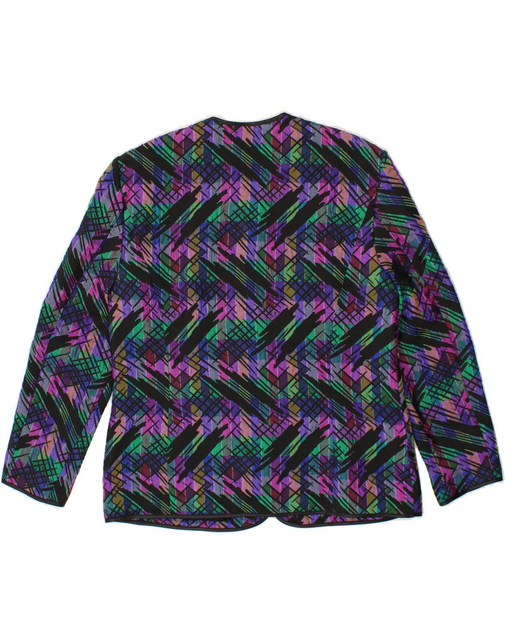 HARDOB Womens Abstract Pattern Blazer Jacket UK 16 Large  Multicoloured Vintage Hardob and Second-Hand Hardob from Messina Hembry 