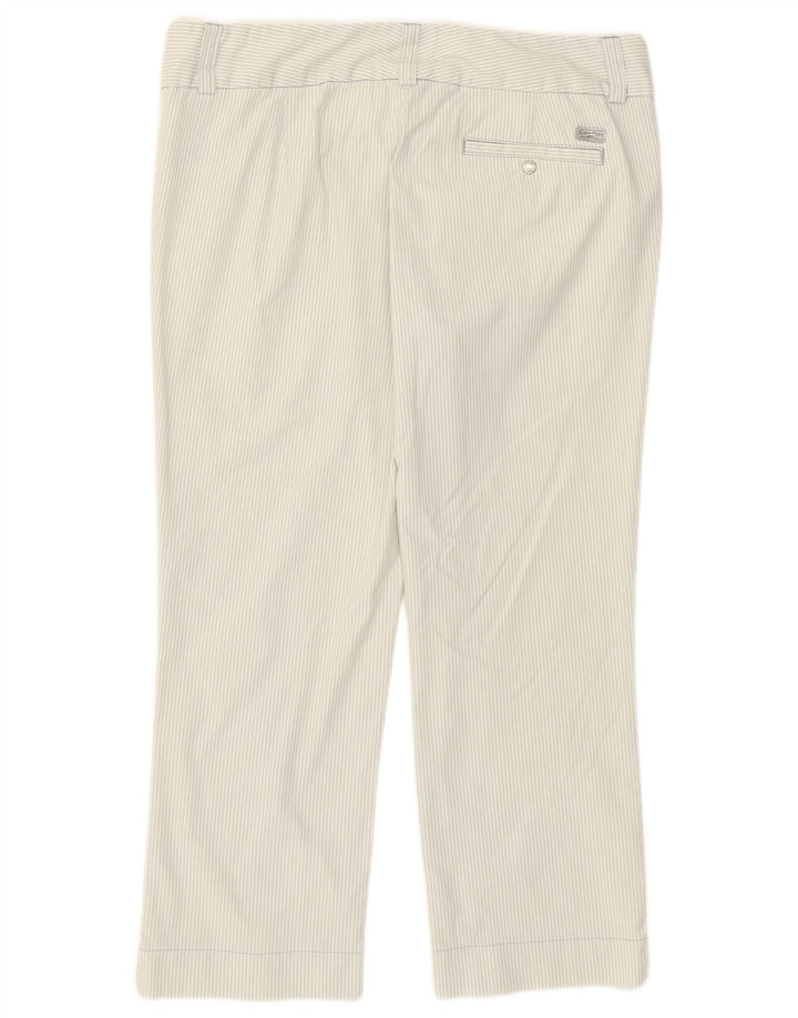 Ženske kratke hlače za golf Calvin Klein US 12 srednje W30 L23 sive na pruge