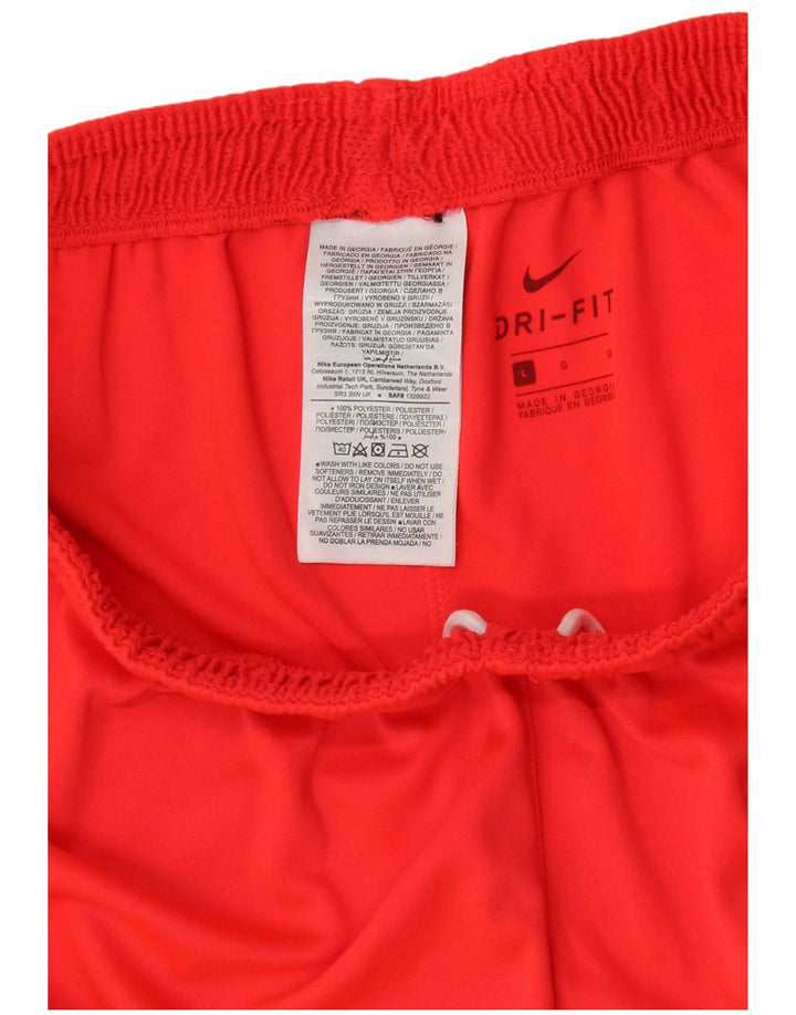 Nike Dri Fit Graphic Sport Shorts Large Orange Poliester