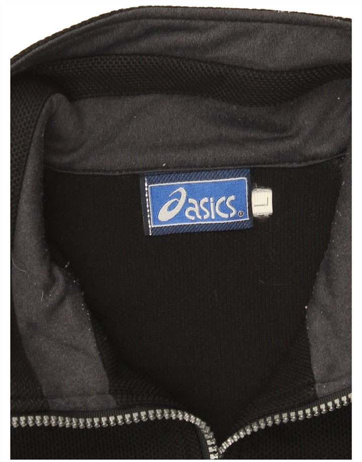 Asics muška trenirka s grafičkim motivima, velika jakna u crnoj boji