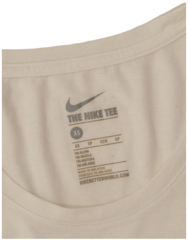 Nike ženska majica kratkih rukava prekomjernih dimenzija UK 6 XS bijeli poliester