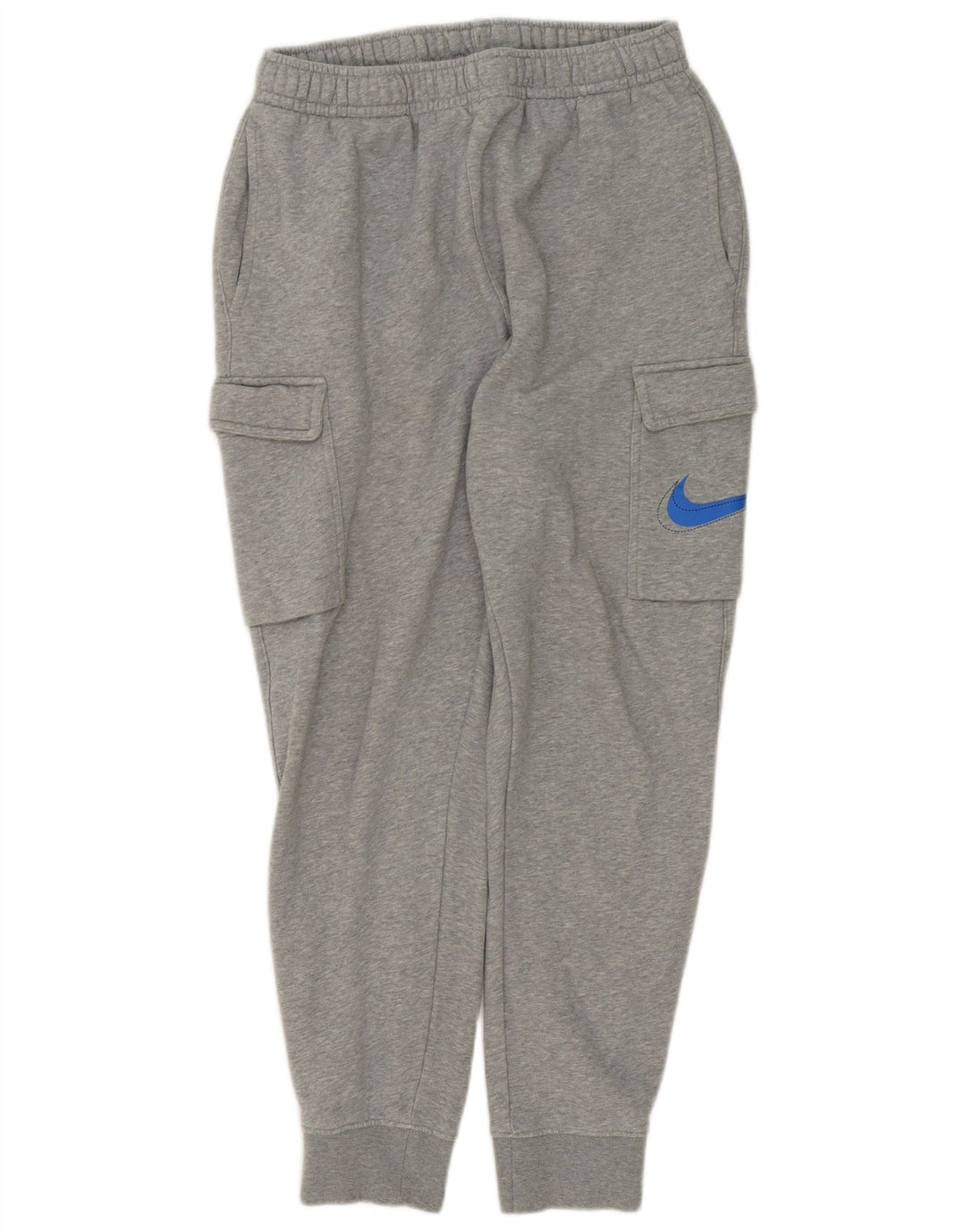 Nike muške grafičke kargo trenirke, hlače za trčanje, srednje sive fleke
