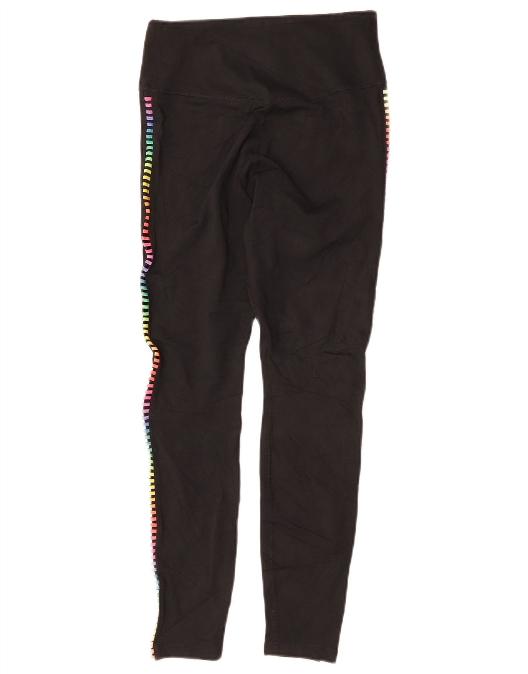 Nike Ženske Dri Fit Leggings UK 8 Male crne geometrijske poliesterske