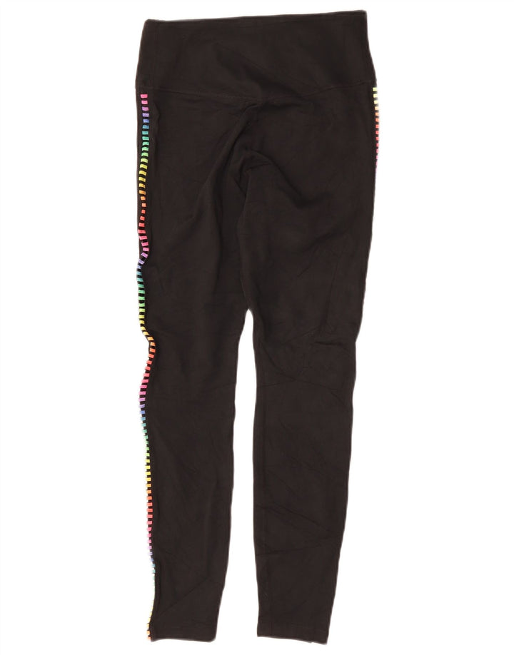 Nike Ženske Dri Fit Leggings UK 8 Male crne geometrijske poliesterske