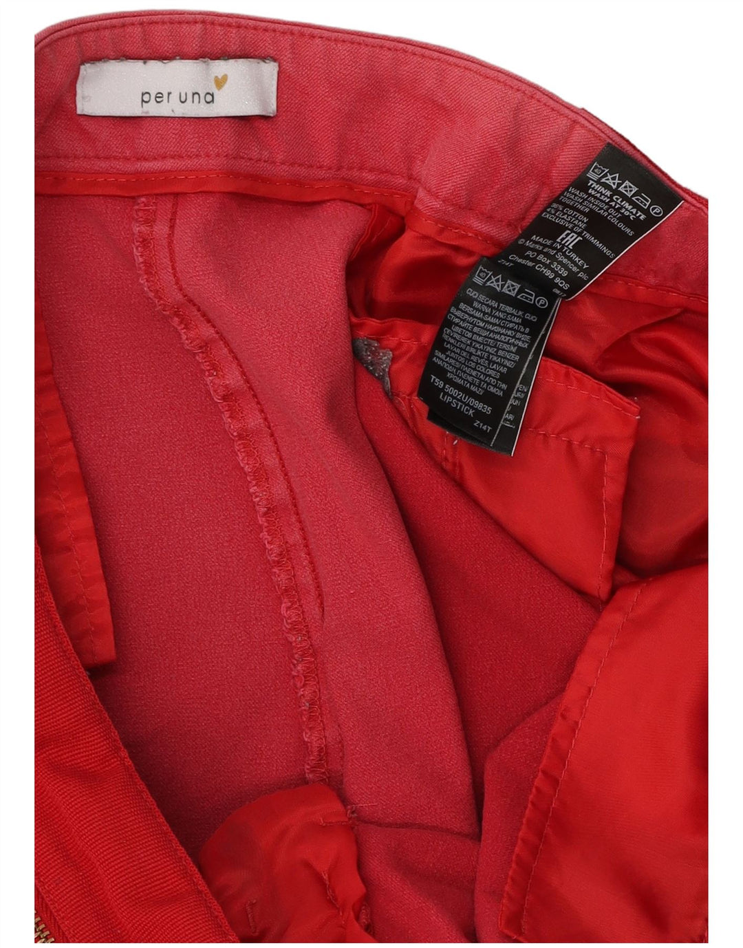 Marks & Spencer ženske Per Una Capri hlače UK 16 Large W36 L23 Crvene