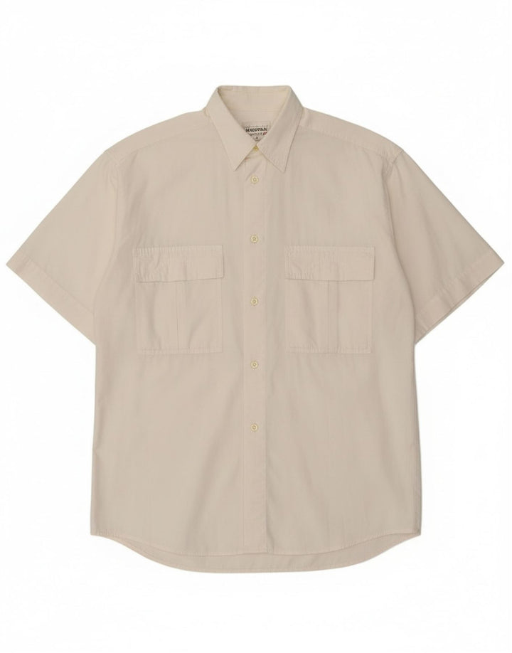 Stefanel muška košulja kratkih rukava srednje veličine od bijelog pamuka