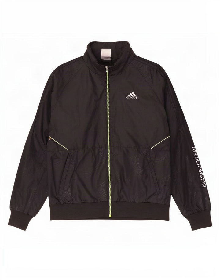 Adidas muška grafička trenirka, gornja jakna srednje crne boje od poliestera